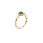 ΔΑΧΤΥΛΙΔΙ 18 ΚΑΡΑΤΙΑ ΚΙΤΡΙΝΟ ΧΡΥΣΟ ΜΕ ΣΜΑΡΑΓΔΙ ΚΑΙ ΔΙΑΜΑΝΤΙΑ 0069-DA257090