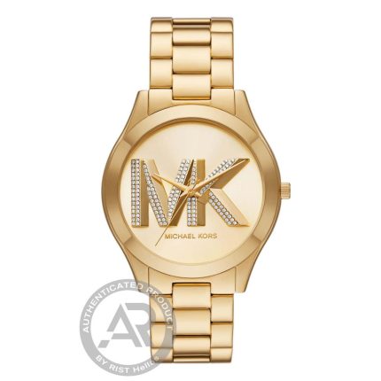 Michael Kors Slim Runway Crystals Gold Stainless Steel Bracelet MK4732