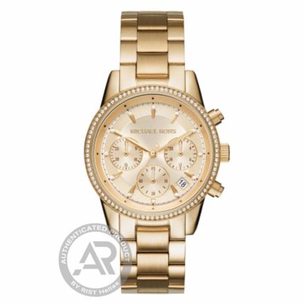 Michael Kors Ritz Gold Stainless Steel Bracelet Chronograph MK6356