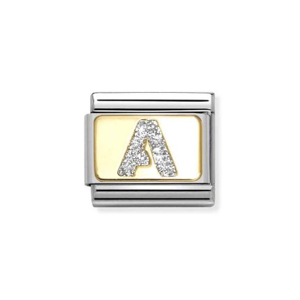 NOMINATION COMPOSABLE CLASSIC LINK LETTER A IN 18K GOLD 030291/01