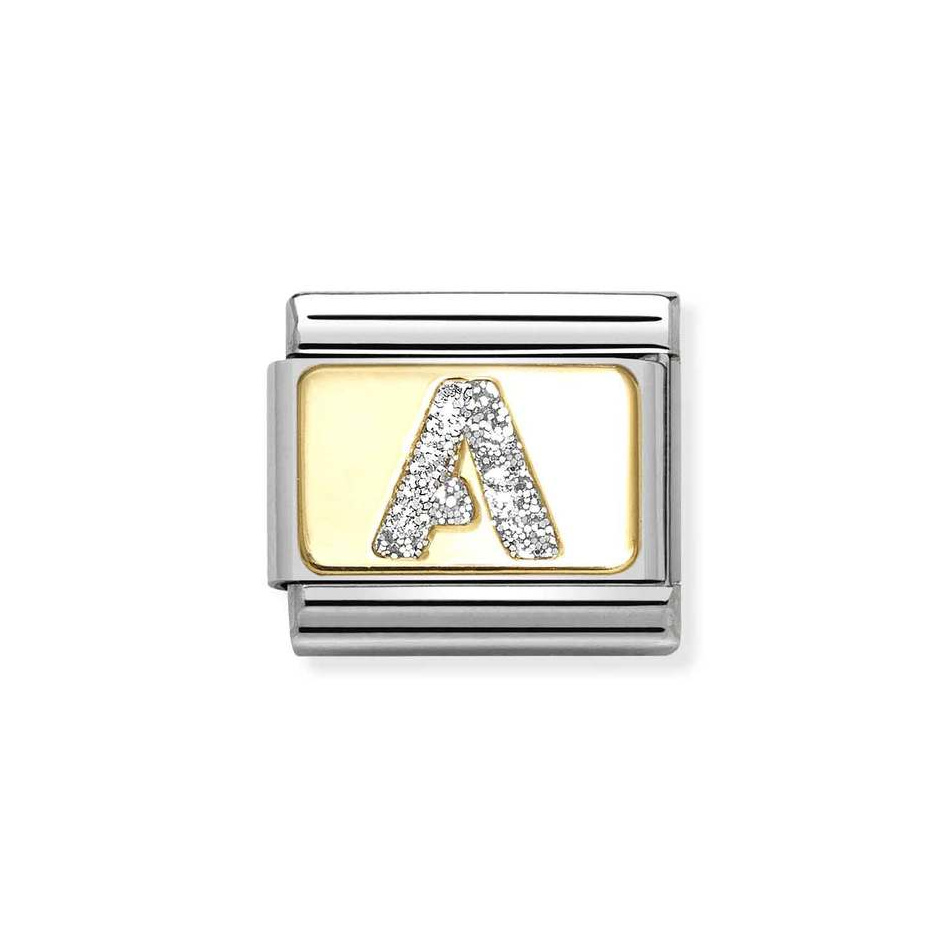 NOMINATION COMPOSABLE CLASSIC LINK LETTER A IN 18K GOLD 030291/01 NOMINATION COMPOSABLE CLASSIC LINK LETTER A IN 18K GOLD 030291/01