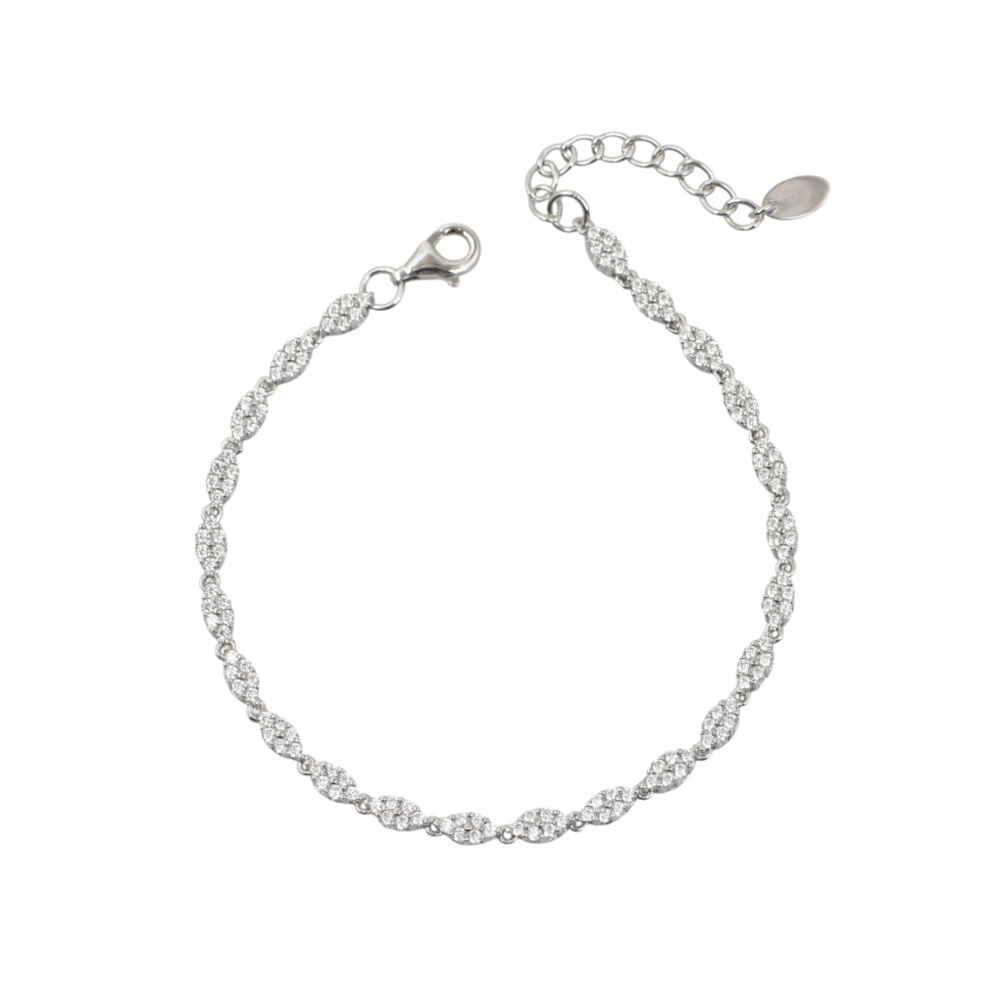 ΝΥΦΙΚΟ ΒΡΑΧΙΟΛΙ ΑΠΟ ΕΠΙΠΛΑΤΙΝΩΜΕΝΟ ΑΣΗΜΙ ΜΕ ΖΙΡΓΚΟΝ EN-B010 ΝΥΦΙΚΟ ΒΡΑΧΙΟΛΙ ΑΠΟ ΕΠΙΠΛΑΤΙΝΩΜΕΝΟ ΑΣΗΜΙ ΜΕ ΖΙΡΓΚΟΝ EN-B010