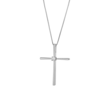 ΣΤΑΥΡΟΣ ΜΕ ΑΛΥΣΙΔΑ ΑΠΟ 18 ΚΑΡΑΤΙΑ ΛΕΥΚΟΧΡΥΣΟ ΜΕ ΔΙΑΜΑΝΤΙ 0019-ST247989W