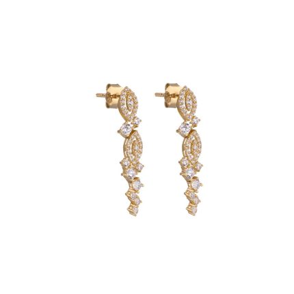 ΝΥΦΙΚΑ ΣΚΟΥΛΑΡΙΚΙΑ ΚΡΕΜΑΣΤΑ ΜΑΚΡΙΑ ΑΠΟ 14 ΚΑΡΑΤΙΑ ΚΙΤΡΙΝΟ ΧΡΥΣΟ ΜΕ ΖΙΡΓΚΟΝ 0021-SK257789