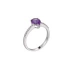 ΜΟΝΟΠΕΤΡΟ 18 ΚΑΡΑΤΙΑ ΛΕΥΚΟΧΡΥΣΟ ΜΕ ΔΑΚΡΥ ΑΜΕΘΥΣΤΟ 0011-DA257821