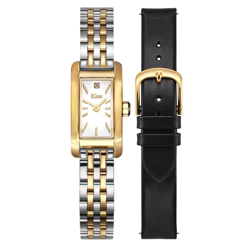 Jcou Ariadne Diamond Two Tone Stainless Steel Bracelet Limited Edition Gift Set JU19086-3W