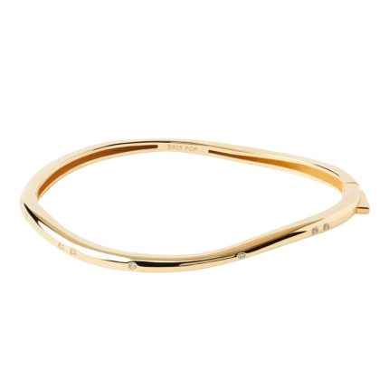 PDPAOLA ΒΡΑΧΙΟΛΙ ESSENTIALS AIR BANGLE ΑΠΟ ΚΙΤΡΙΝΟ ΕΠΙΧΡΥΣΩΜΕΝΟ ΑΣΗΜΙ PU01-999-M