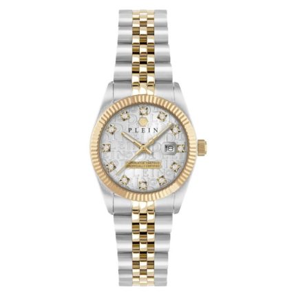 Philipp Plein Date Superlative Crystals Two Tone Stainless Steel Bracelet PWNFA0425