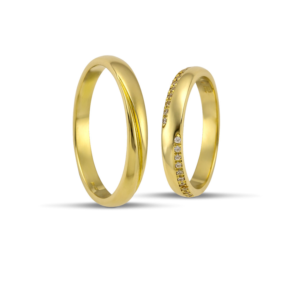 ΒΕΡΕΣ VERES 4 EVER ΑΠΟ 14 ΚΑΡΑΤΙΑ ΚΙΤΡΙΝΟ ΧΡΥΣΟ ΜΕ ΖΙΡΓΚΟΝ V5061