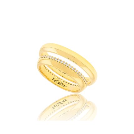 ΒΕΡΕΣ FACAD'ORO ΑΠΟ 14 ΚΑΡΑΤΙΑ ΚΙΤΡΙΝΟ ΧΡΥΣΟ ΜΕ ΖΙΡΓΚΟΝ WR-122