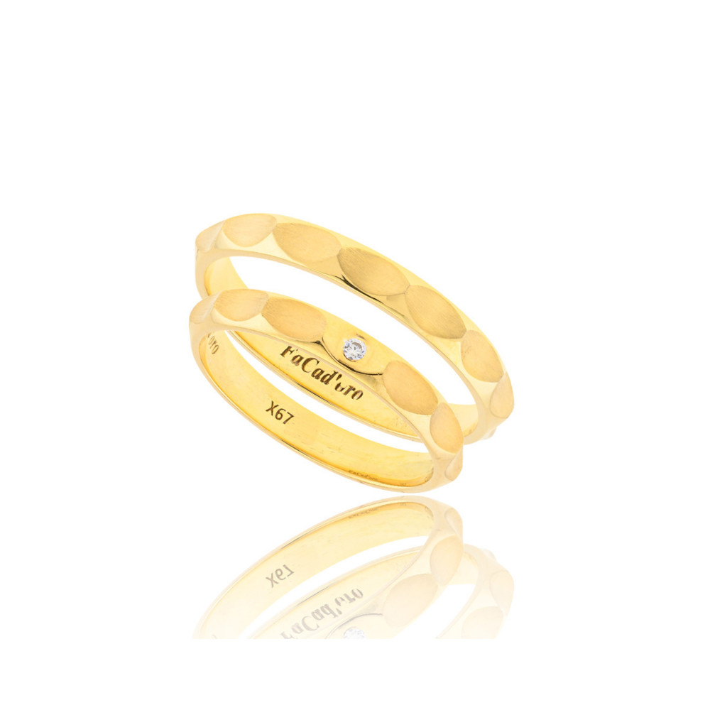 ΒΕΡΕΣ FACAD'ORO ΑΠΟ 14 ΚΑΡΑΤΙΑ ΚΙΤΡΙΝΟ ΧΡΥΣΟ ΜΕ ΖΙΡΓΚΟΝ WR-123