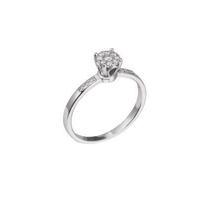 ΜΟΝΟΠΕΤΡΟ DIAMONDJOOLS 18 ΚΑΡΑΤΙΑ ΛΕΥΚΟΧΡΥΣΟ ΜΕ ΔΙΑΜΑΝΤΙΑ EM031