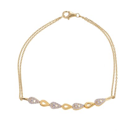 ΒΡΑΧΙΟΛΙ 14 ΚΑΡΑΤΙΑ ΚΙΤΡΙΝΟ ΧΡΥΣΟ ΜΕ ΖΙΡΓΚΟΝ 0002-BR256826B