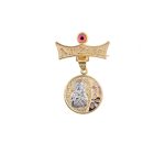 ΠΑΡΑΜΑΝΑ 9 ΚΑΡΑΤΙΑ ΚΙΤΡΙΝΟ ΧΡΥΣΟ ΚΑΙ ΛΕΥΚΟΧΡΥΣΟ ΜΕ ΚΡΕΜΑΣΤΟ ΦΥΛΑΧΤΟ 0074-PA257036