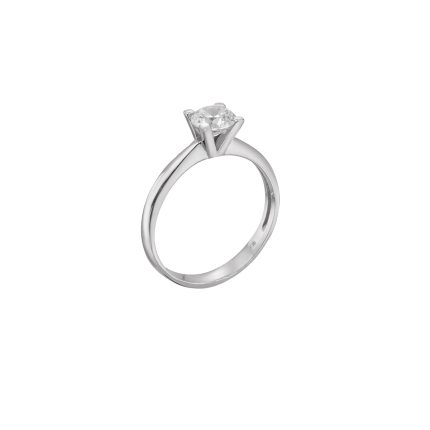 ΜΟΝΟΠΕΤΡΟ 14 ΚΑΡΑΤΙΑ ΛΕΥΚΟΧΡΥΣΟ ΜΕ ΖΙΡΓΚΟΝ 0099-DA257114