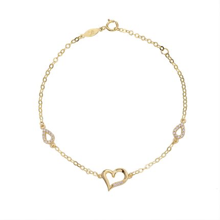 ΒΡΑΧΙΟΛΙ 9 ΚΑΡΑΤΙΑ ΚΙΤΡΙΝΟ ΧΡΥΣΟ ΜΕ ΖΙΡΓΚΟΝ 0084-BR257141