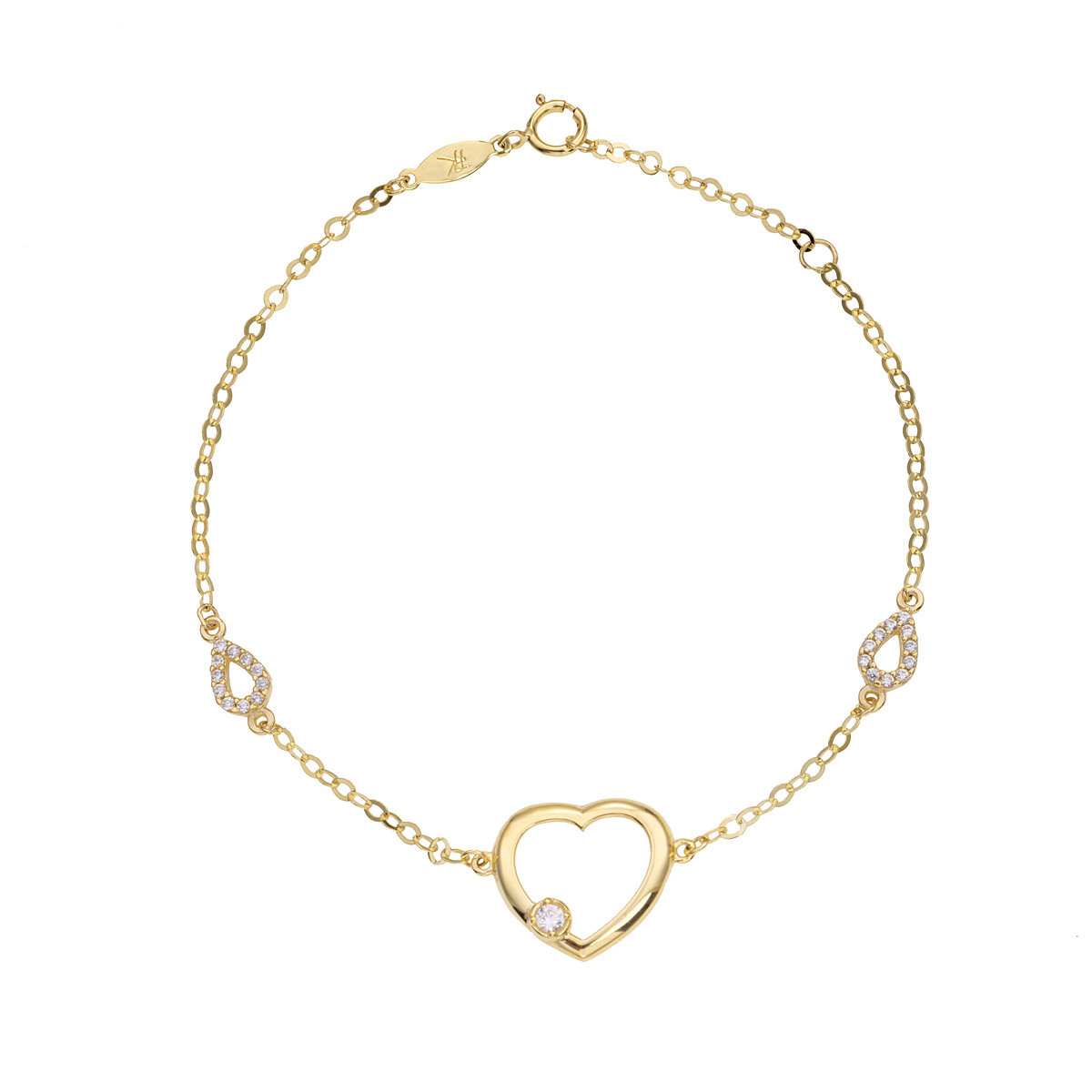 ΒΡΑΧΙΟΛΙ 9 ΚΑΡΑΤΙΑ ΚΙΤΡΙΝΟ ΧΡΥΣΟ ΜΕ ΖΙΡΓΚΟΝ 0086-BR257143