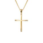 ΣΤΑΥΡΟΣ ΜΕ ΑΛΥΣΙΔΑ ΑΠΟ 18 ΚΑΡΑΤΙΑ ΚΙΤΡΙΝΟ ΧΡΥΣΟ ΜΕ ΔΙΑΜΑΝΤΙΑ 0008-ST257779