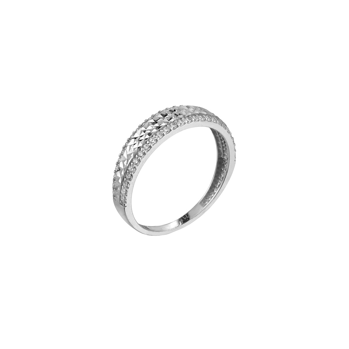 ΔΑΧΤΥΛΙΔΙ 14 ΚΑΡΑΤΙΑ ΛΕΥΚΟΧΡΥΣΟ ΜΕ ΖΙΡΓΚΟΝ 0035-DA257828