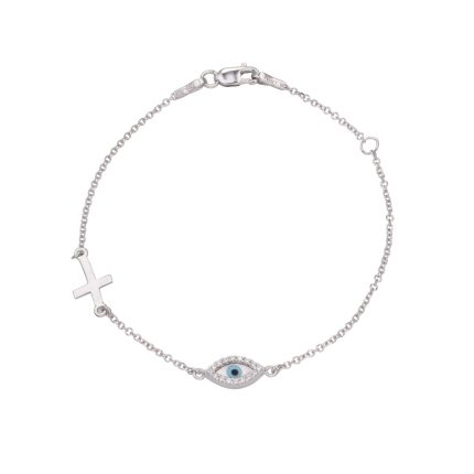 ΒΡΑΧΙΟΛΙ 9 ΚΑΡΑΤΙΑ ΛΕΥΚΟΧΡΥΣΟ ΜΕ ΜΑΤΑΚΙ 0011-BR258343