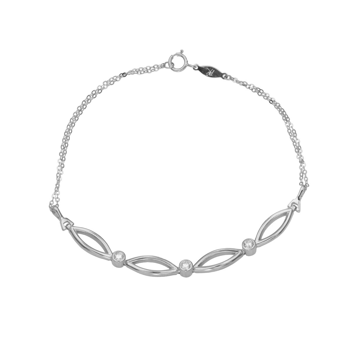 ΒΡΑΧΙΟΛΙ 9 ΚΑΡΑΤΙΑ ΛΕΥΚΟΧΡΥΣΟ ΜΕ ΖΙΡΓΚΟΝ 0003-BR258349W ΒΡΑΧΙΟΛΙ 9 ΚΑΡΑΤΙΑ ΛΕΥΚΟΧΡΥΣΟ ΜΕ ΖΙΡΓΚΟΝ 0003-BR258349W