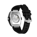 Philipp Plein Skeleton Frosted Automatic Black Rubber Strap PWJFA0925