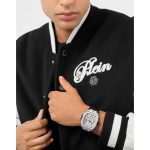 Philipp Plein Skeleton Frosted Automatic Black Rubber Strap PWJFA0925