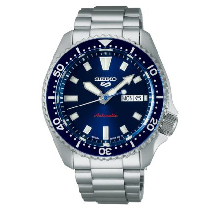 Seiko 5 Sports SKX Redux in Koniro Blue Automatic Silver Stainless Steel Bracelet SRPL83K1J