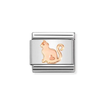 NOMINATION COMPOSABLE CLASSIC LINK CAT IN 9K ROSE GOLD 430104/51