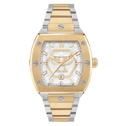 Philipp Plein The Hexagon Phantom Two Tone Stainless Steel Bracelet PWPUA0925
