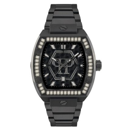 Philipp Plein The Hexagon Phantom Crystals Black Stainless Steel Bracelet PWPUA1125