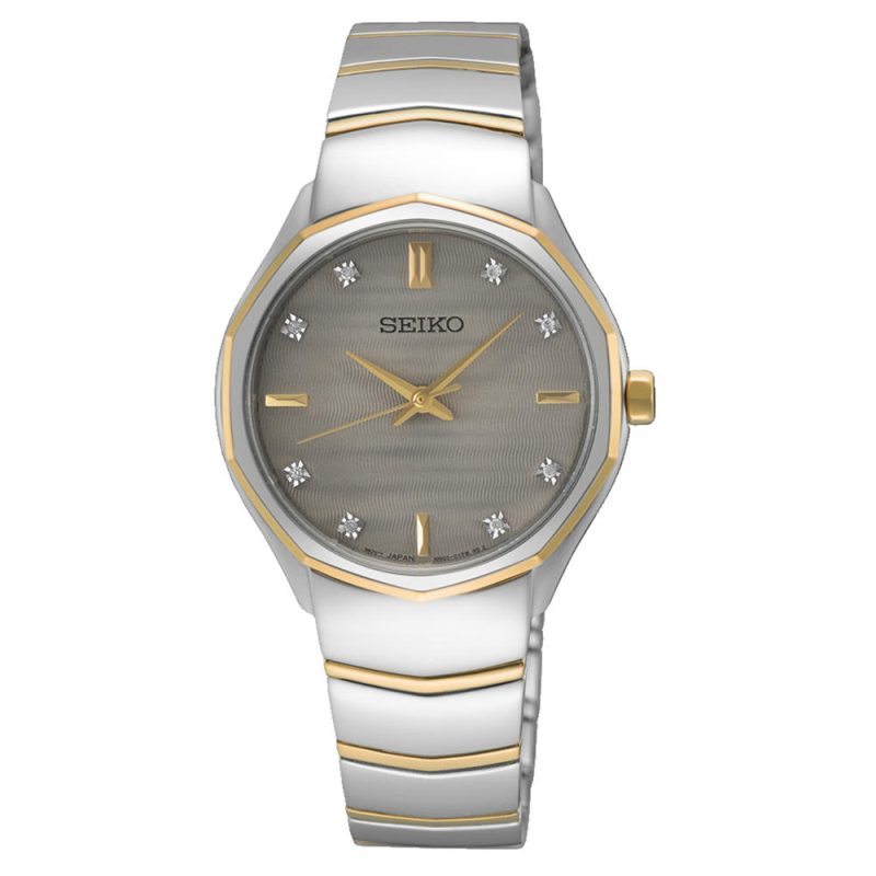 Seiko Conceptual Diamond Two Tone Stainless Steel Bracelet SUR616P1