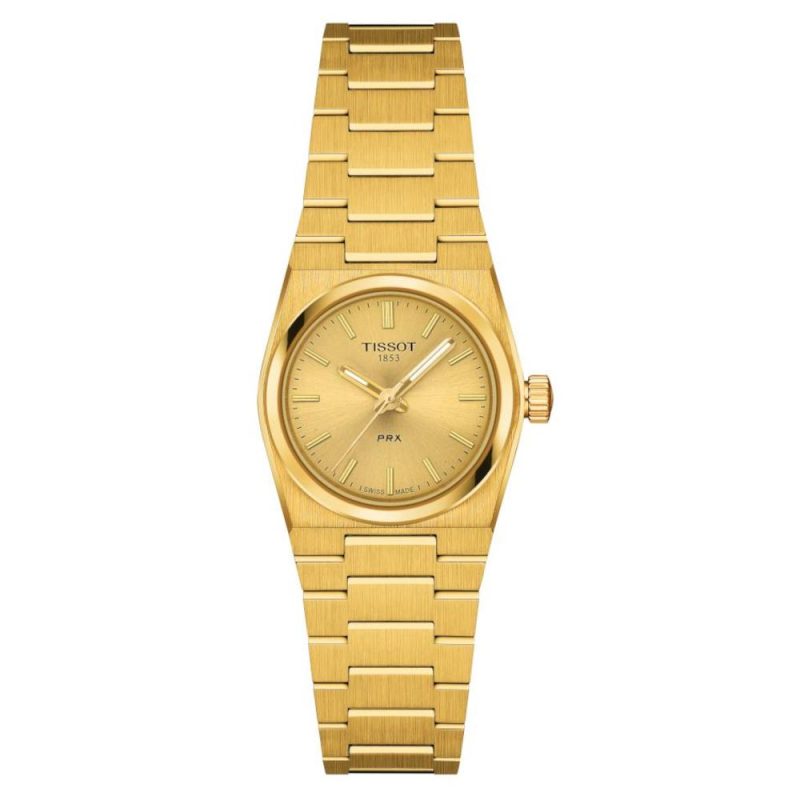 Tissot T-Classic PRX 25 Gold Stainless Steel Bracelet T1370103302100