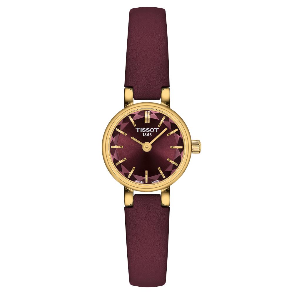 Tissot T-Lady Lovely Round Bordeaux Leather Strap T1400093637100 Tissot T-Lady Lovely Round Bordeaux Leather Strap T1400093637100