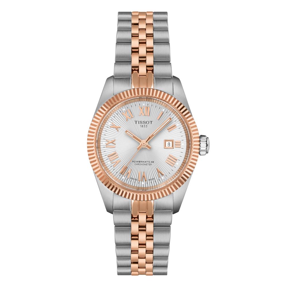 Tissot T-Classic Ballade Powermatic 48 COSC Automatic Two Tone Stainless Steel Bracelet T1562082203300 Tissot T-Classic Ballade Powermatic 48 COSC Automatic Two Tone Stainless Steel Bracelet T1562082203300