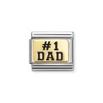 NOMINATION COMPOSABLE CLASSIC LINK DAD No1 IN 18K GOLD 030166/39