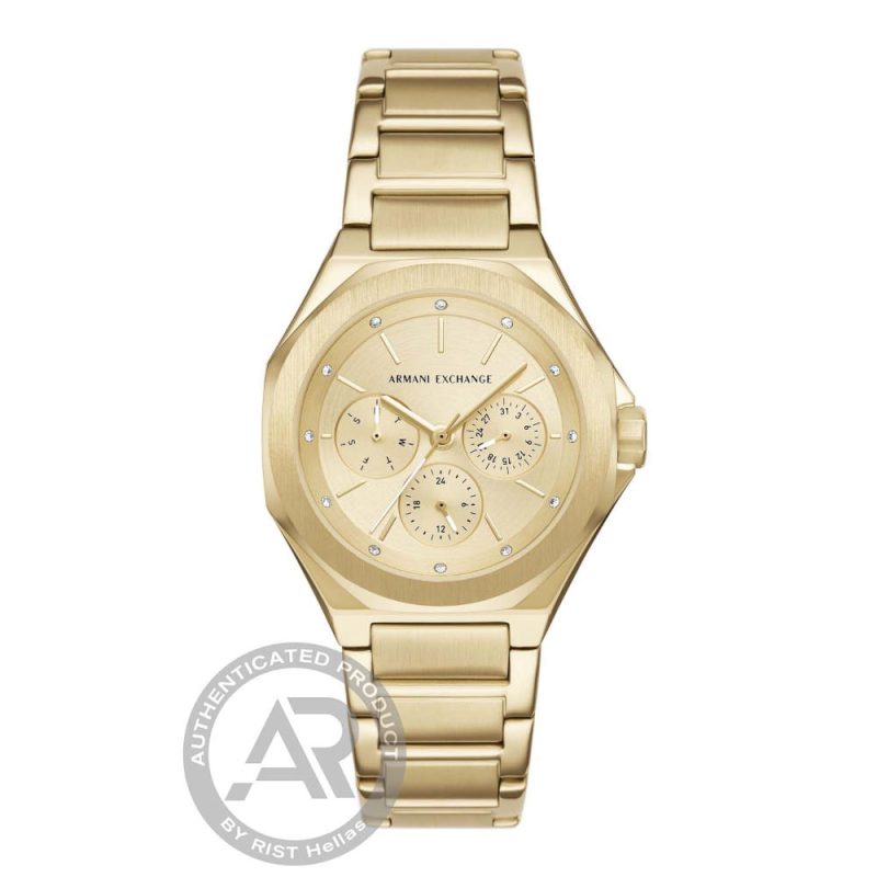 Armani Exchange Andrea Multifunction Gold Stainless Steel Bracelet AX4624