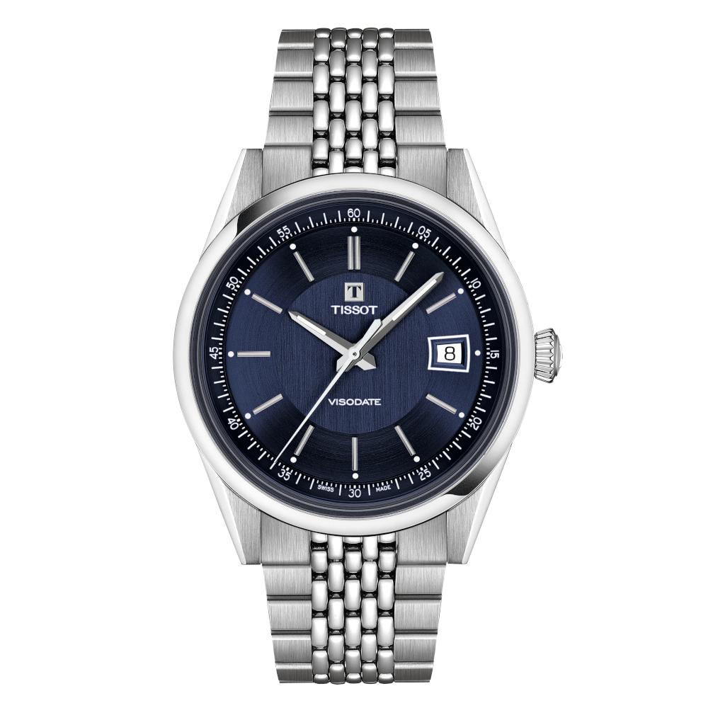 Tissot T-Classic Visodate Powermatic 80 Automatic Silver Stainless Steel Bracelet T1574071104100 Tissot T-Classic Visodate Powermatic 80 Automatic Silver Stainless Steel Bracelet T1574071104100