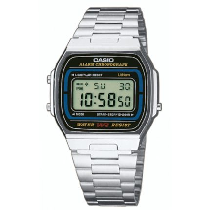 Casio Vintage Silver Stainless Steel Bracelet A-164WA-1