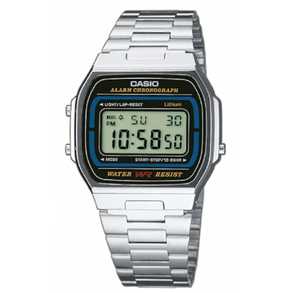 Casio Vintage Silver Stainless Steel Bracelet A-164WA-1 Casio Vintage Silver Stainless Steel Bracelet A-164WA-1