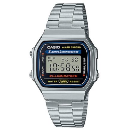 Casio Vintage Silver Stainless Steel Bracelet A-168WA-1