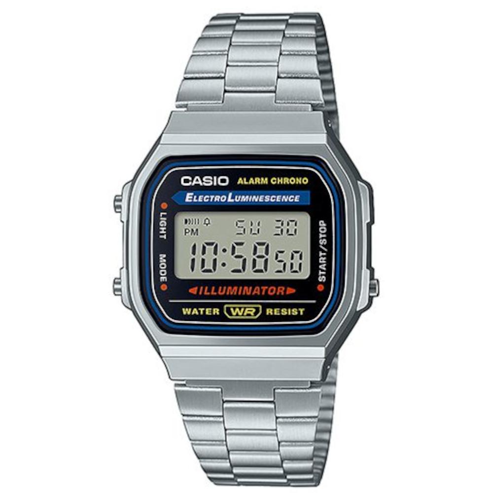 Casio Vintage Silver Stainless Steel Bracelet A-168WA-1 Casio Vintage Silver Stainless Steel Bracelet A-168WA-1