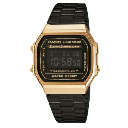 Casio Vintage Black Stainless Steel Bracelet A-168WEGB-1BEF