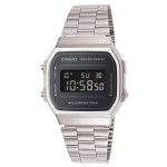Casio Vintage Silver Stainless Steel Bracelet A-168WEM-1EF