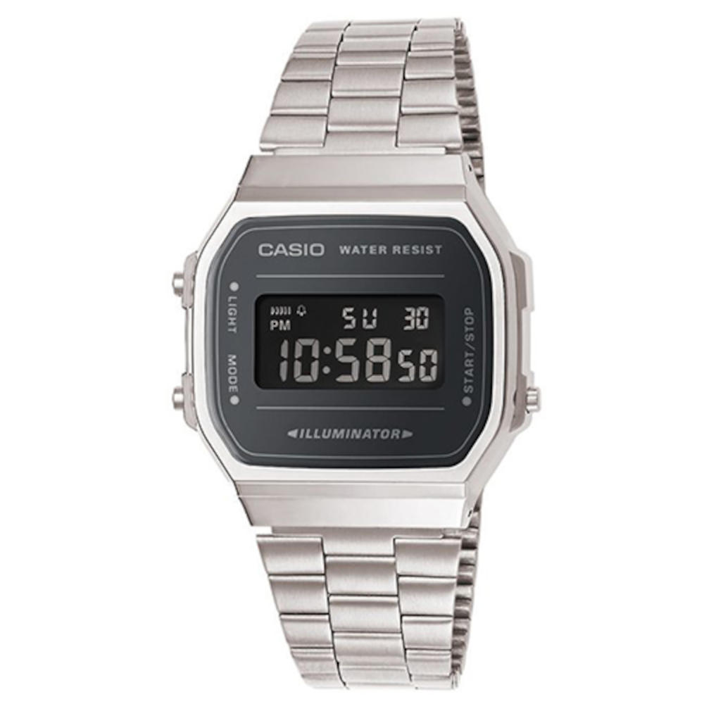 Casio Vintage Silver Stainless Steel Bracelet A-168WEM-1EF Casio Vintage Silver Stainless Steel Bracelet A-168WEM-1EF