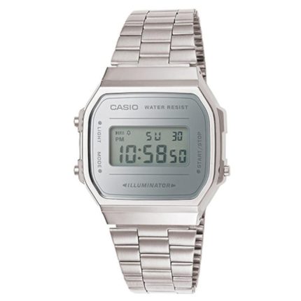 Casio Vintage Silver Stainless Steel Bracelet A-168WEM-7EF