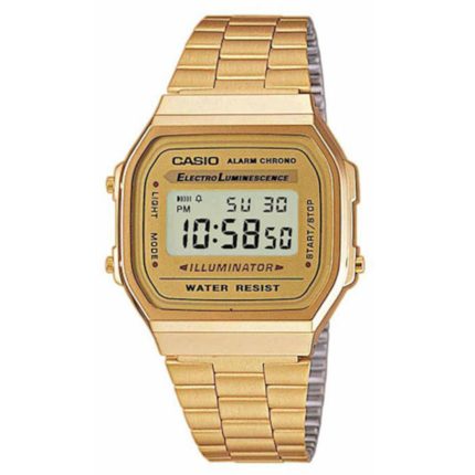 Casio Vintage Gold Stainless Steel Bracelet A-168WG-9EF