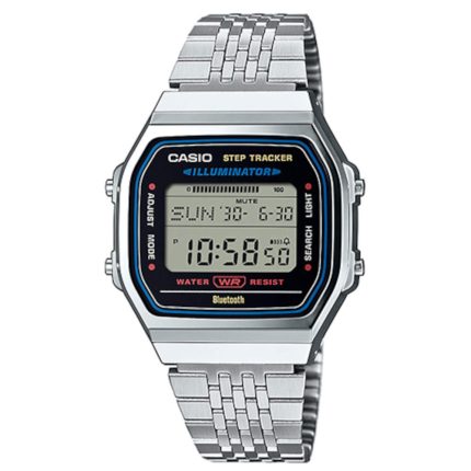 Casio Vintage Dual Time Silver Stainless Steel Bracelet ABL-100WE-1AEF