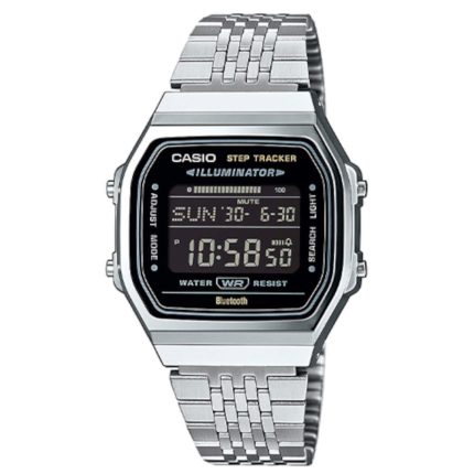 Casio Vintage Dual Time Silver Stainless Steel Bracelet ABL-100WE-1BEF