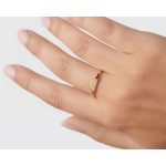 PDPAOLA ΔΑΧΤΥΛΙΔΙ ESSENTIALS HALF CIRCLE MINI STAMP ΑΠΟ ΚΙΤΡΙΝΟ ΕΠΙΧΡΥΣΩΜΕΝΟ ΑΣΗΜΙ AN01-C48-14